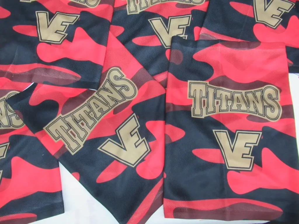 Customized Titans logo printed fabric material